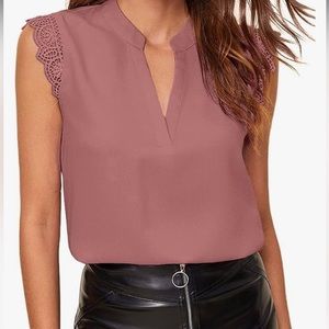 Dusty rose pink blouse size large